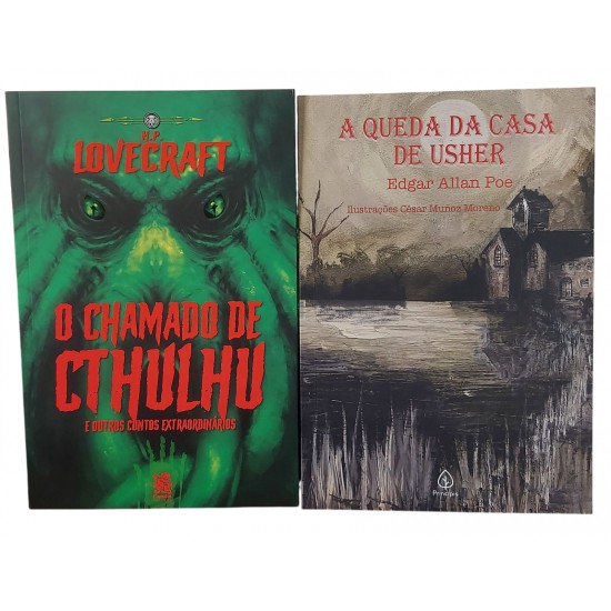 2 Livros de Terror, A Queda da Casa de Usher, Edgar Allan Poe - O Chamado de Cthulhu, H. P. Lovecraft 2 Livros de Terror, A Queda da Casa de Usher, Edgar Allan Poe - O Chamado de Cthulhu, H. P. Lovecraft