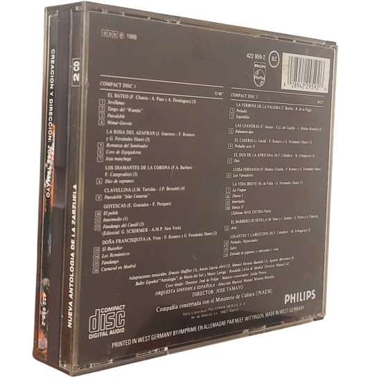 Cd Antologia de La Zarzuela, Creacion Y Direccion Jose Tamayo, Importado Alemanha, 2 Cds Cd Antologia de La Zarzuela, Creacion Y Direccion Jose Tamayo, Importado Alemanha, 2 Cds
