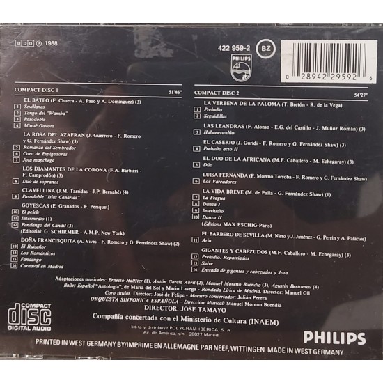 Cd Antologia de La Zarzuela, Creacion Y Direccion Jose Tamayo, Importado Alemanha, 2 Cds Cd Antologia de La Zarzuela, Creacion Y Direccion Jose Tamayo, Importado Alemanha, 2 Cds