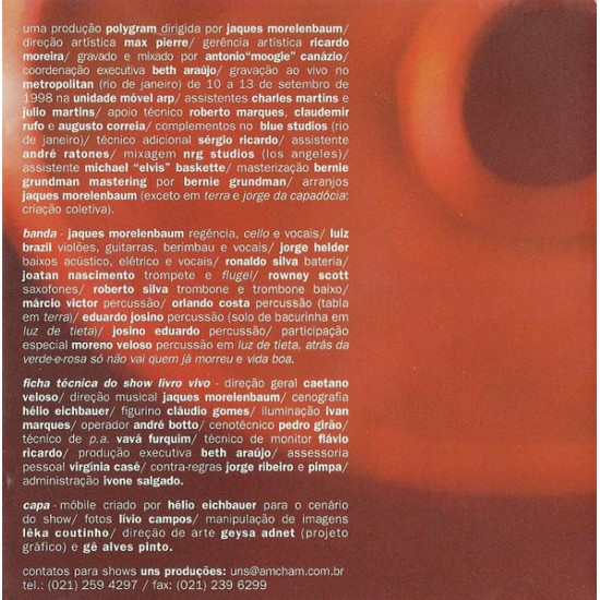 Cd Caetano Veloso, Prenda Minha, 1998 Cd Caetano Veloso, Prenda Minha, 1998