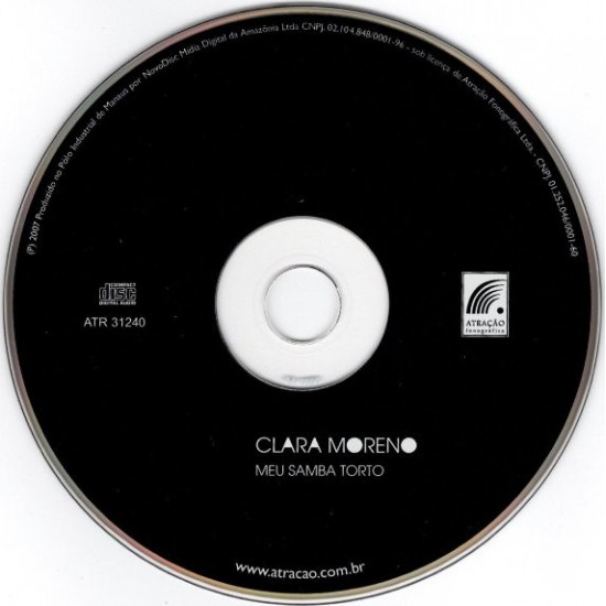 Cd Clara Moreno, Meu Samba Torto, 2007 Cd Clara Moreno, Meu Samba Torto, 2007
