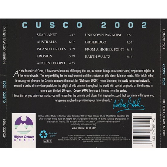 Cd Cusco, 2002 (Importado USA) Cd Cusco, 2002 (Importado USA)