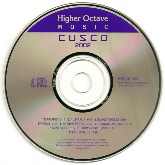 Cd Cusco, 2002 (Importado USA) Cd Cusco, 2002 (Importado USA)
