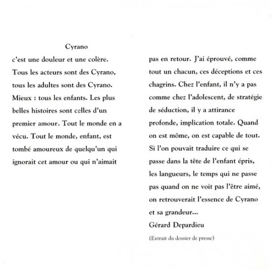 Cd Cyrano de Bergerac, Trilha Original do Filme, Un Film de Jean-Paul Rappenau Cd Cyrano de Bergerac, Trilha Original do Filme, Un Film de Jean-Paul Rappenau