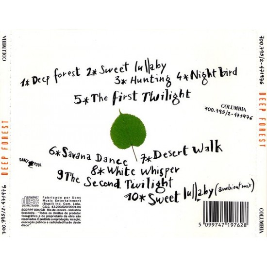 Cd Deep Forest, Deep Forest, Sony Music, 1992 Cd Deep Forest, Deep Forest, Sony Music, 1992