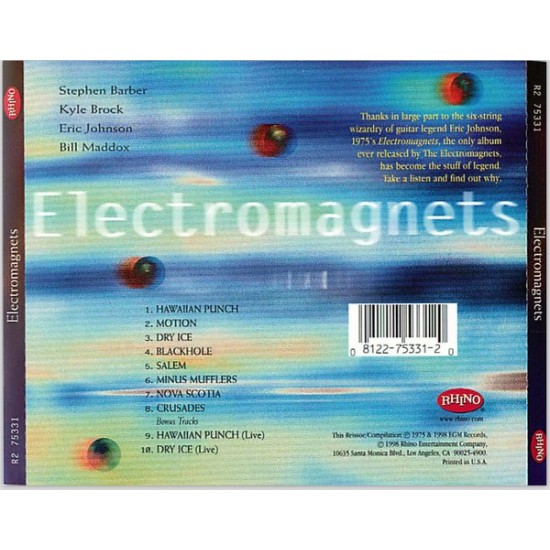 Cd Eletromagnets, Stephen Barber, Kyle Brock, Eric Johnson, Bill Maddox, Importado USA Cd Eletromagnets, Stephen Barber, Kyle Brock, Eric Johnson, Bill Maddox, Importado USA