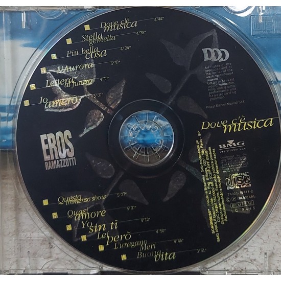 Cd Eros Ramazzotti, Dove C'è Musica Cd Eros Ramazzotti, Dove C'è Musica