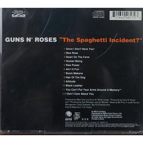 Cd Guns N' Roses, The Spaghetti Incident Cd Guns N' Roses, The Spaghetti Incident