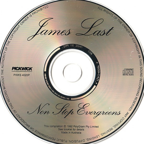 Cd James Last, Orchestra, Non Stop Evergreens, Importado Australia Cd James Last, Orchestra, Non Stop Evergreens, Importado Australia