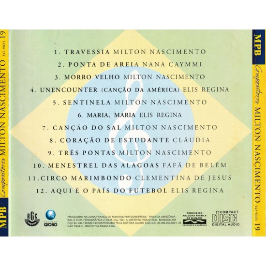 Cd Milton Nascimento, Coleção MPB Compositores Cd Milton Nascimento, Coleção MPB Compositores