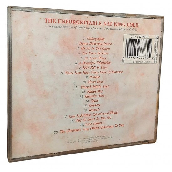 Cd Nat King Cole, The Unforgettable, Importado Inglaterra Cd Nat King Cole, The Unforgettable, Importado Inglaterra