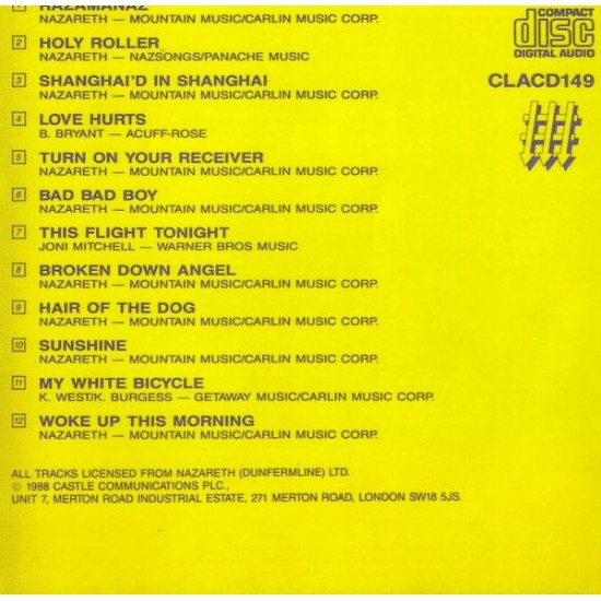 Cd Nazareth, Greatest Hits, Made In England