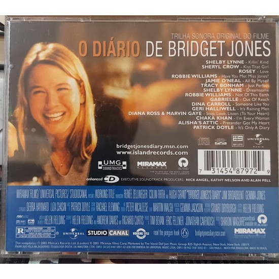 Cd O Diário de Bridget Jones, Trilha Sonora Original do Filme Cd O Diário de Bridget Jones, Trilha Sonora Original do Filme