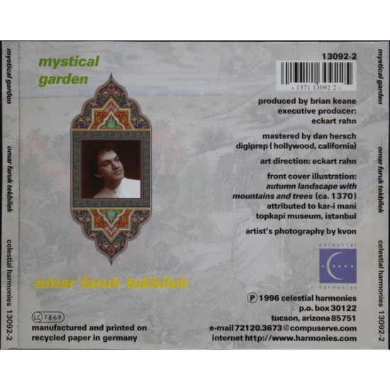 Cd Omar Faruk Tekbilek, Mystical Garden, Importado Germany Cd Omar Faruk Tekbilek, Mystical Garden, Importado Germany