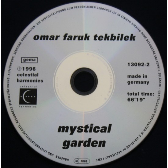 Cd Omar Faruk Tekbilek, Mystical Garden, Importado Germany Cd Omar Faruk Tekbilek, Mystical Garden, Importado Germany