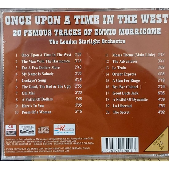 Cd Once Upon A Time In The West, 20 Famous Tracks Of Ennio Morricone, The London Starlight Orchestra