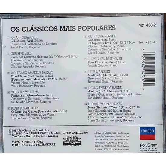 Cd Os Clássicos Mais Populares, Polygram Cd Os Clássicos Mais Populares, Polygram