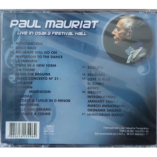 Cd Paul Mauriat, Live In Osaka Festival Hall Cd Paul Mauriat, Live In Osaka Festival Hall