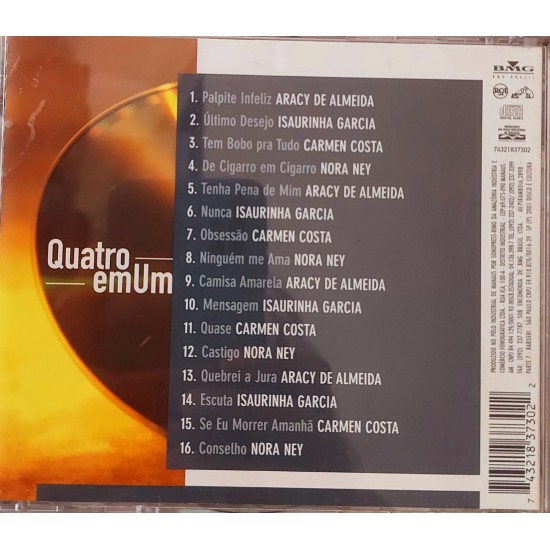Cd Quatro em Um, Zeca Pagodinho, Dudu Nobre, Martinho da Vila, Bezerra da Silva Cd Quatro em Um, Zeca Pagodinho, Dudu Nobre, Martinho da Vila, Bezerra da Silva