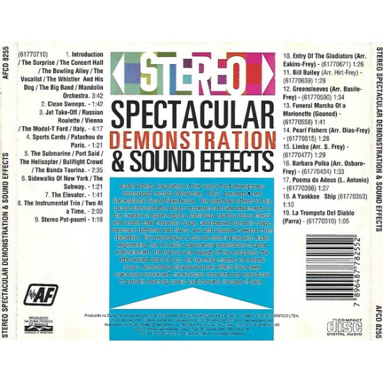 Cd Stereo Spectacular Demonstration & Sound Effects Cd Stereo Spectacular Demonstration & Sound Effects
