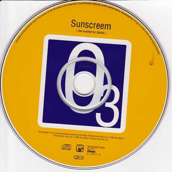 Cd SunsCreem, O3 Cd SunsCreem, O3