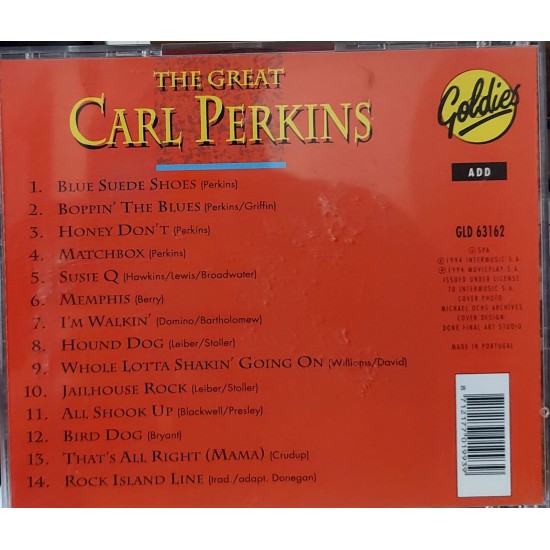 Cd The Great Carl Perkins, Blue Suede Shoes, 1994 Cd The Great Carl Perkins, Blue Suede Shoes, 1994