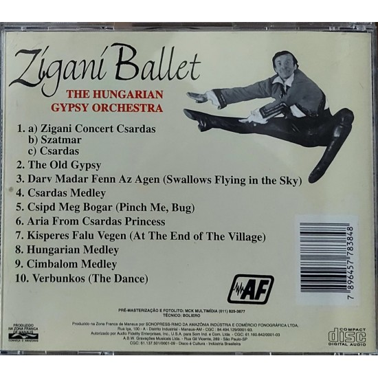 Cd The Hungarian Gypsy Orchestra, Zigani Ballet Cd The Hungarian Gypsy Orchestra, Zigani Ballet