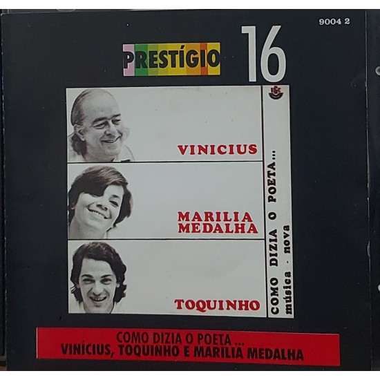 Cd Vinicius, Toquinho e Marilia Medalha - Prestigio 16 Cd Vinicius, Toquinho e Marilia Medalha - Prestigio 16