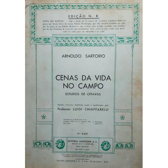 Cenas da Vida no Campo, Estudos de Oitavas, Arnoldo Sartorio Cenas da Vida no Campo, Estudos de Oitavas, Arnoldo Sartorio
