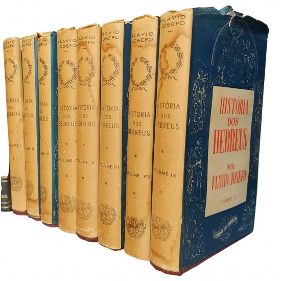Coleção História dos Hebreus, 9 Volumes, Flávio Josefo, Editora das Américas, 1963 Coleção História dos Hebreus, 9 Volumes, Flávio Josefo, Editora das Américas, 1963