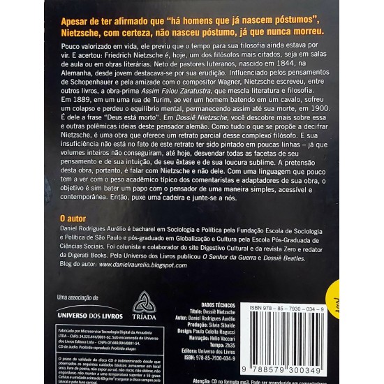 Dossiê Nietzsche, Audiolivro MP3, Narrado por Hélio Vaccari Dossiê Nietzsche, Audiolivro MP3, Narrado por Hélio Vaccari