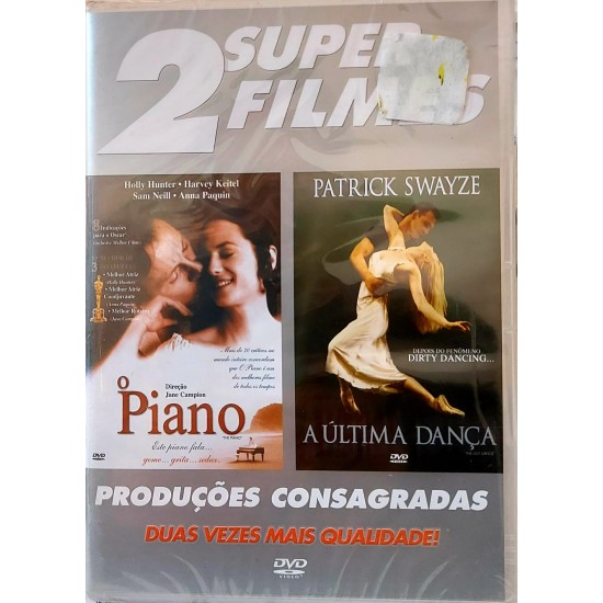 Dvd 2 Super Filmes, O Piano, A Última Dança, Dirty Dancing Dvd 2 Super Filmes, O Piano, A Última Dança, Dirty Dancing