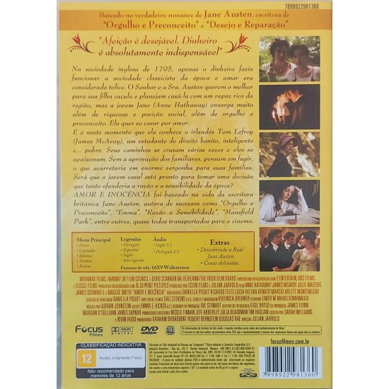 Dvd Amor e Inocência, James McAvoy, Anne Hathaway Dvd Amor e Inocência, James McAvoy, Anne Hathaway