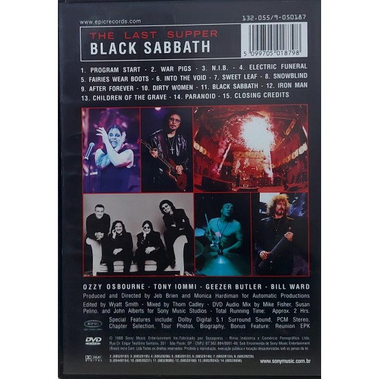 Dvd Black Sabbath, The Last Supper