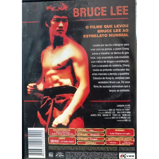 Dvd Bruce Lee, A Fúria do Dragão