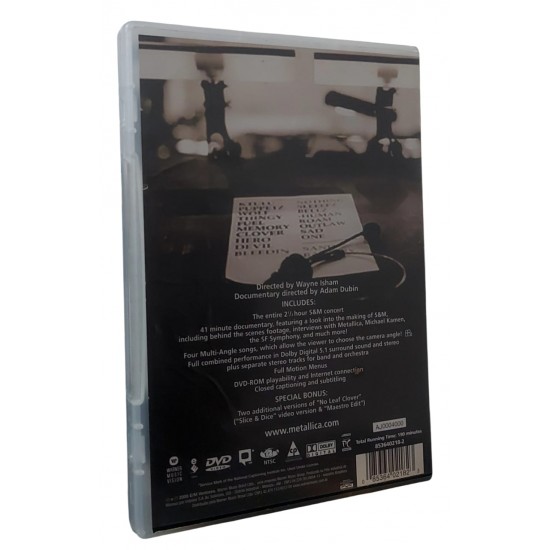 Dvd Metallica, S & M, com Michael Kamen Conducting The San Francisco Symphony Orchestra Dvd Metallica, S & M, com Michael Kamen Conducting The San Francisco Symphony Orchestra