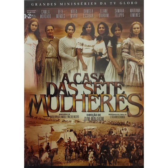 Dvd Minisserie A Casa das Sete Mulheres, Partes 1 e 2, Grandes Minisséries da Rede Globo - Lacrado Dvd Minisserie A Casa das Sete Mulheres, Partes 1 e 2, Grandes Minisséries da Rede Globo - Lacrado