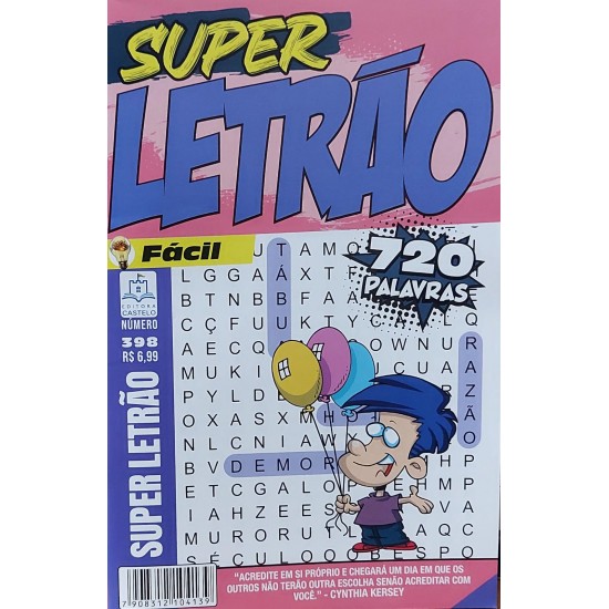 Kit 3 Caça Palavras, 1 Numerix + 1 Super Letrão + 1 Cripto Kit 3 Caça Palavras, 1 Numerix + 1 Super Letrão + 1 Cripto