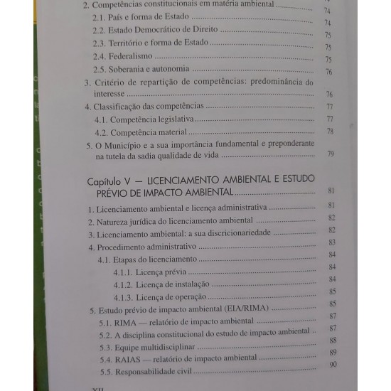 Curso de Direito Ambiental Brasileiro, Celso Antonio Pacheco Fiorillo, Editora Saraiva, 6ª Edição Ampliada Curso de Direito Ambiental Brasileiro, Celso Antonio Pacheco Fiorillo, Editora Saraiva, 6ª Edição Ampliada
