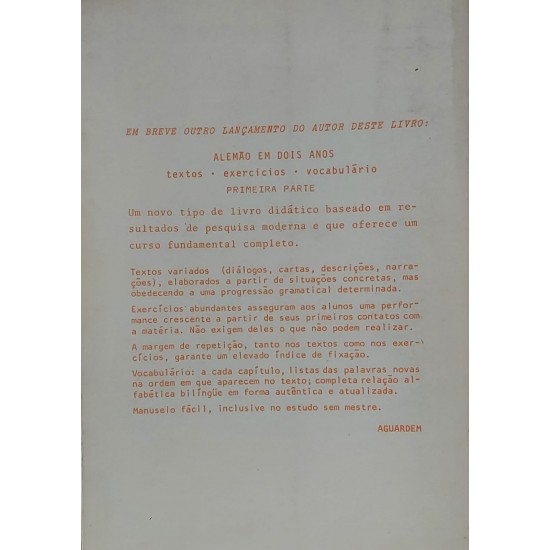 Gramática Funcional e Comparada do Alemão Moderno, Hans Gunther Pott Gramática Funcional e Comparada do Alemão Moderno, Hans Gunther Pott