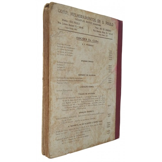 História de São Paulo, Resumo Didactico, José Francisco da Rocha Pombo, Melhoramentos, Edição 1919 História de São Paulo, Resumo Didactico, José Francisco da Rocha Pombo, Melhoramentos, Edição 1919