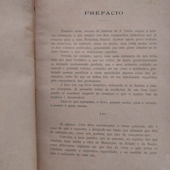 História de São Paulo, Resumo Didactico, José Francisco da Rocha Pombo, Melhoramentos, Edição 1919 História de São Paulo, Resumo Didactico, José Francisco da Rocha Pombo, Melhoramentos, Edição 1919