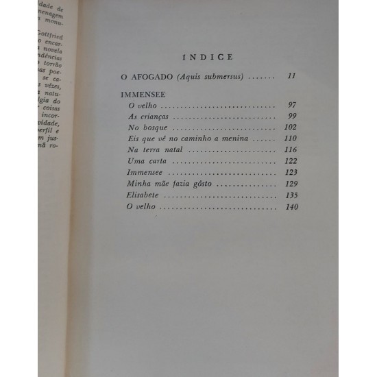 O Afogado, Aquis Submersus, Immensee, Theodor Storm, Tradução de João Távora, Capa de Couro, Edição 1955 O Afogado, Aquis Submersus, Immensee, Theodor Storm, Tradução de João Távora, Capa de Couro, Edição 1955