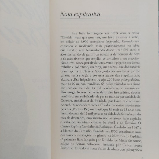 O Fenômeno Divaldo Franco, A Brilhante Trajetória de um Vencedor, Miguel de Jesus Sardano O Fenômeno Divaldo Franco, A Brilhante Trajetória de um Vencedor, Miguel de Jesus Sardano