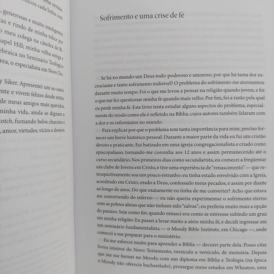 O Problema com Deus, As Respostas que a Bíblia não dá ao Sofrimento, Bart D. Ehman