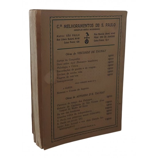 Reminiscências, Visconde de Taunay, Edição 1923, Companhia Melhoramentos Reminiscências, Visconde de Taunay, Edição 1923, Companhia Melhoramentos