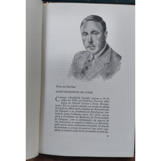 Sombras Numa Vida, A. J. Cronin, Edição de 1966, Capa de Couro, Frete Grátis Sombras Numa Vida, A. J. Cronin, Edição de 1966, Capa de Couro, Frete Grátis