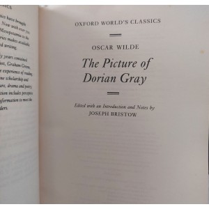 The Picture Of Dorian Gray, Oscar Wilde, Oxford World's Classics The Picture Of Dorian Gray, Oscar Wilde, Oxford World's Classics