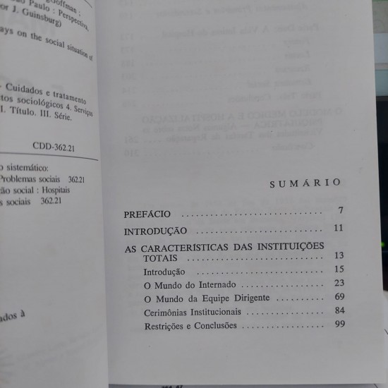 Manicômios, Prisões e Conventos, Erving Goffman, Editora Perspectiva