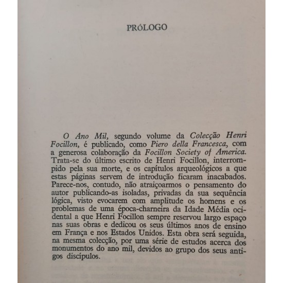 O Ano Mil, Henri Focillon, Editorial Estampa (Lisboa)